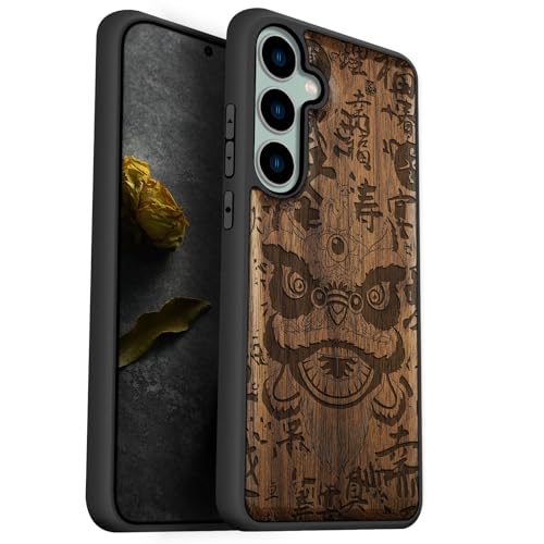 Étui Samsung S23 FE en noyer véritable gravé au laser Carveit