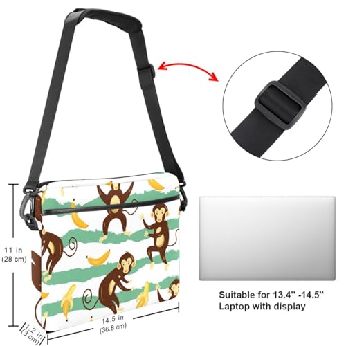 Maletín de mono animado para laptop de 13 a 14.5 pulgadas bandolera multicolor 6