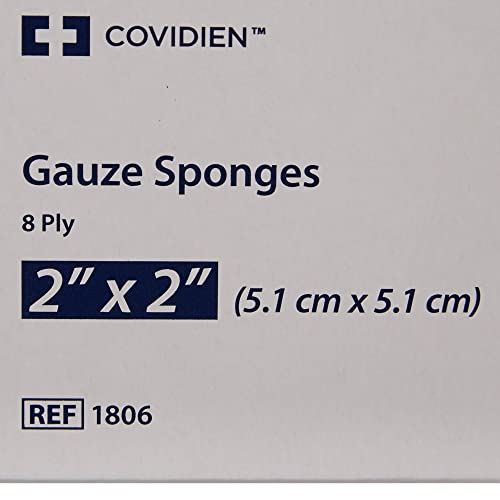 SurgiMac Gasas No Tejidas, 2x2 pulgadas Cuadradas, Estériles, Hipoalergénicas, de 8 Capas, para Absorción Eficiente, Color Blanco miniatura 3
