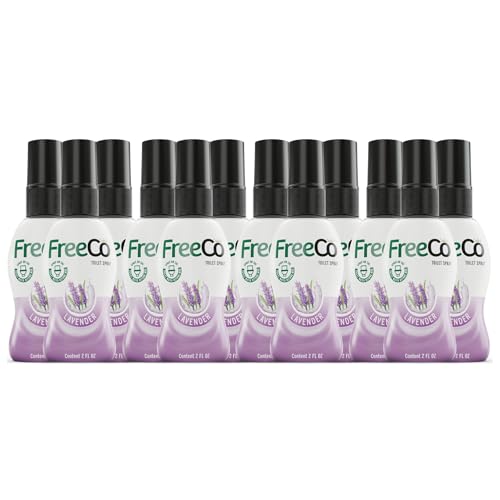 Freeco Pack de 12 – Bloqueador de Olores WC (Before You Go) Neutraliza malos olores al instante – Spray natural y eficaz – Frescura duradera – Ideal para hogar, oficina y restaurantes – Aroma Lavanda