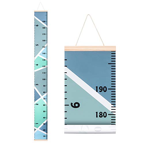 child growth chart hanging - Growth Charts for Kids, Harebe Removable Canvas Wall Hanging Growth Height Chart for Home Decoration, Ruler Wall Decor for Kids, Child Boy Girl - Macaron Blue