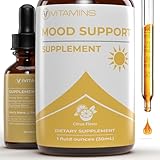 Mood Support Supplement | May Help to Improve Mood, Reduce Stress, Enhance Cognitive Function & More | Stress Relief Supplement | L Theanine | Lions Mane Supplement | L Theanine Supplement | 1 fl oz