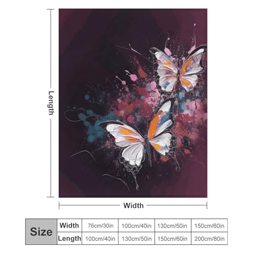 Couverture douce et confortable motif papillon finitions premium - 3