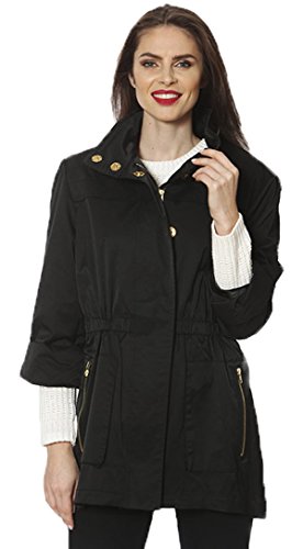 Women's Tess Black Cotton Blend Jacket XL