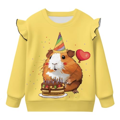 Sweatshirt for Toddler Girls Long Sleeve Sweatshirt for Baby Girl Crewneck T-shirt Blouse Sweatshirts Size 1-8