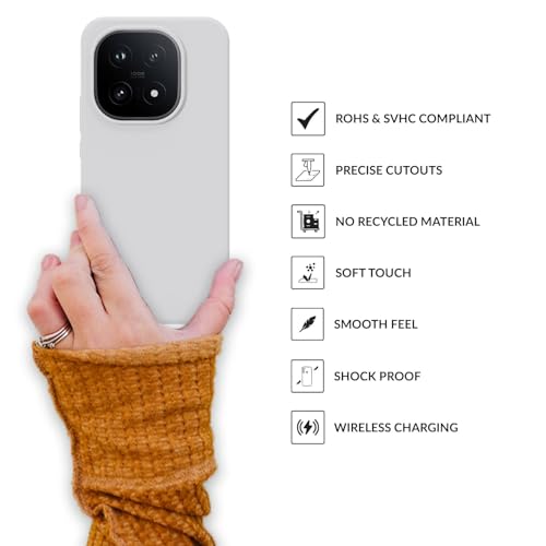 Image of SPRIG Compatible with IQOO 15 5G SilkTone Silicone Back Cover Drop Tested Shock Proof Mobile Case for Men, Women, Boys and Girls with Camera Protection (White)