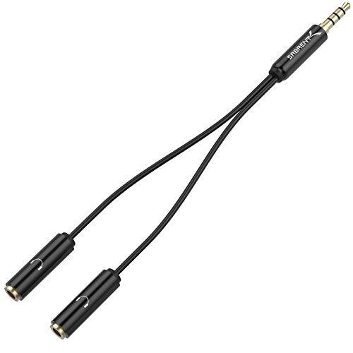 Sabrent 3.5mm Audio Stereo Y Splitter Adapter for Speaker and Headphone (CB-35X2)