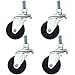 4 Pack Lot Swivel Stem Caster with 2