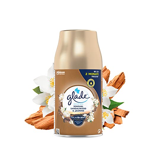 Glade (Brise) Automatic Spray Nachfüller für Lufterfrischer Gerät, Lang Anhaltender Geruchsentferner, Duftspray für Zuhause, Sensual Sandalwood & Jasmine, 269 ml