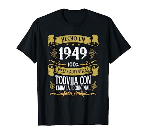 73 Años Cumpleaños Regalo Para Hombre Mujer Hecho En 1949 Camiseta
