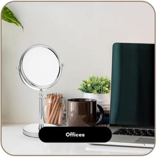 Miroir de courtoisie base antidérapante Noix de Coco bureau - 7