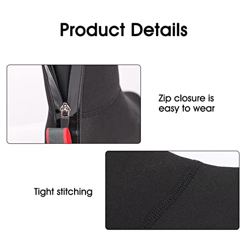 Fundas térmicas para zapatillas de ciclismo gruesas, impermeables y cortaviento, con forro de felpa y cremallera reflectante miniatura 5