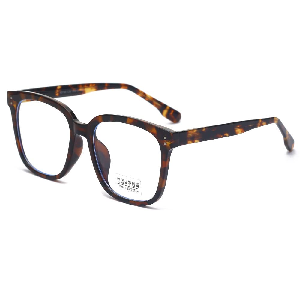 LTSRLL Stylish Square Reading Glasses, Ultra Light Blue Light Blocking Computer Reader,Anti Glare Comfort Presbyopic Eyewear (Color : C3, Size : +0.00)
