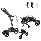 Icango caddy G3 Electric Golf cart,Electric Golf Push Cart Auto Follow You, 54 Holes Battery,Remote/APP/Manual Control,Anti-Tipping,Electric Golf Push cart with Remote,Umbrella,& Phone Holder