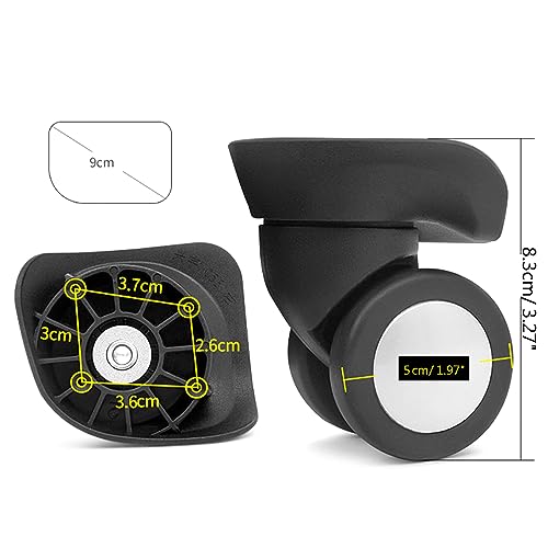 Trolley Case Luggage Wheels Luggage Left and Right Wheels Suitcase Replacement Parts for Most Suitcases, One3