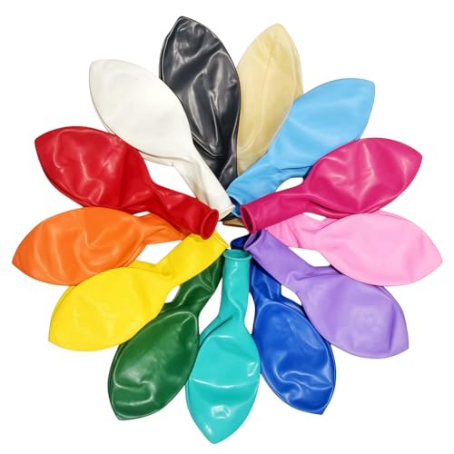 60 Pcs 24 Inch Balloons Large Assorted Color Rainbow Latex Big Balloon 13 Kinds Colorful for Birthday Wedding Baby Shower Anniversaries Store Party Decorations