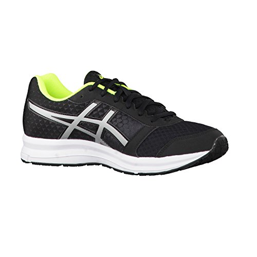 Asics Patriot 8, Zapatillas de running Hombre, Multicolor (Black/Silver/Safety Yellow), 44 EU