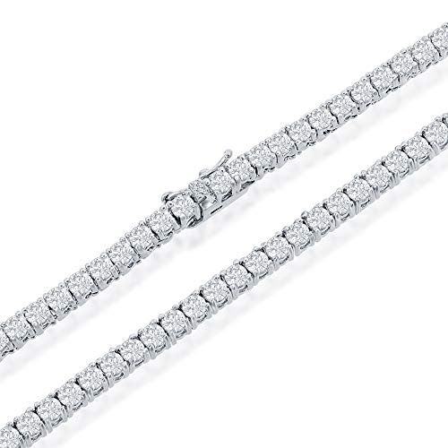 Nyc Sterling Women's Magnificent 3Mm Round Cubic Zirconia Tennis Necklace (15.00) #TOP1