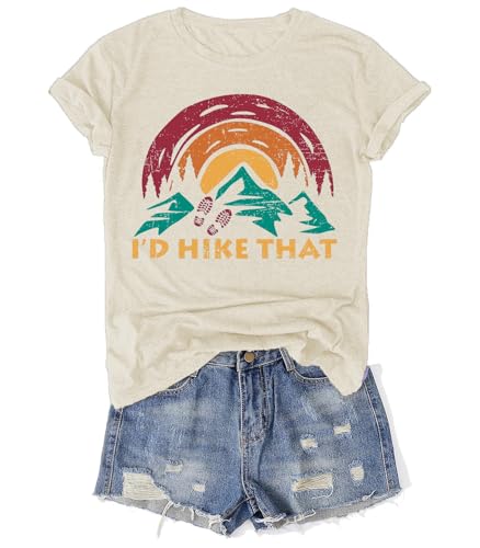 Hiking Shirt for Women Sun Mountain Nature Tee...
