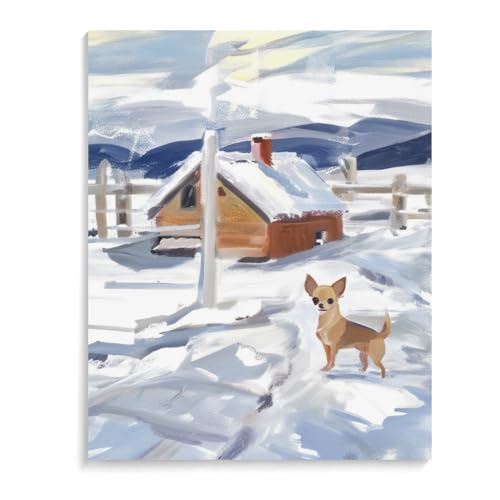 DIY Adult Paint by Number Kits Chihuahua Dog for Adults Beginners,Easy Acrylic Paint by Number,DIY by Numbers Kits on Canvas 20x24inch(50x60cm) Frameless