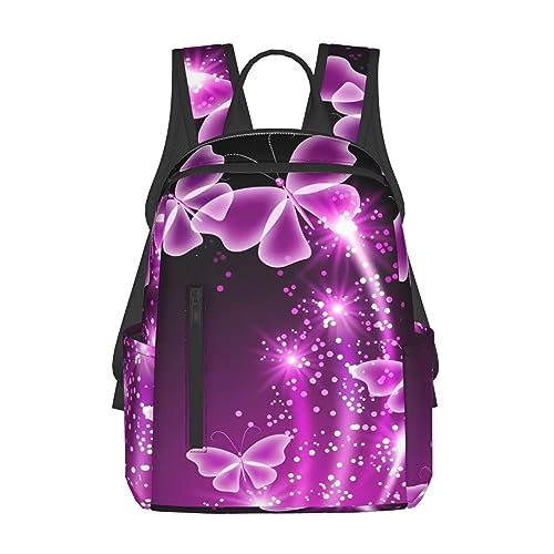 Sac à dos léger papillon violet pour transporter de gros volumes sans fatigue