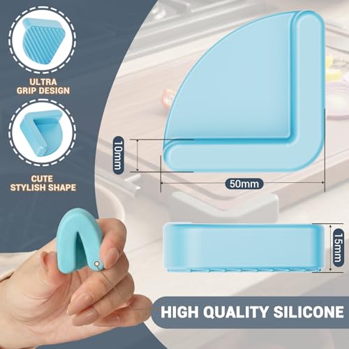 Pies de silicona antideslizantes para tablas de cortar de titanio, almohadillas duraderas para tablas de madera y plástico (Azul) miniatura 2