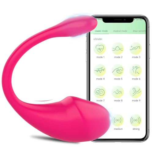 Bluetooth APP Controlled Wellness Device for Women, Wireless Remote Connectivity, 10 Adjustable Vibration Modes, USB Rechargeable Waterproof Soft Silicone Design