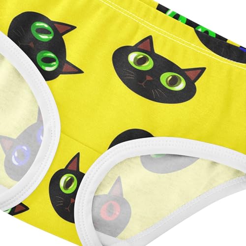 Cute Cartoon Cat Yellow Girls Underwear Toddlers 2t Cotton Panties for Girl Durable Undies Kids Briefs4