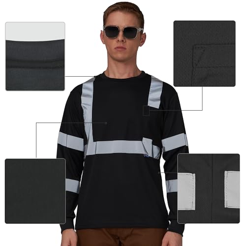 A-SAFETY Black Safety Vest for Men(X-Large)