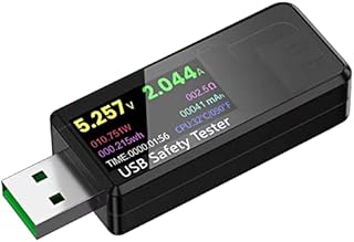 YOJOCK Tester USB 3.0 multimetr 3,7-32 V 0-5,1 A tester napięcia USB cyfrowy tester prądu i napięcia woltomierz amperomierz IPS kolorowy wyświetlacz pojemność ładowarka wykrywacz