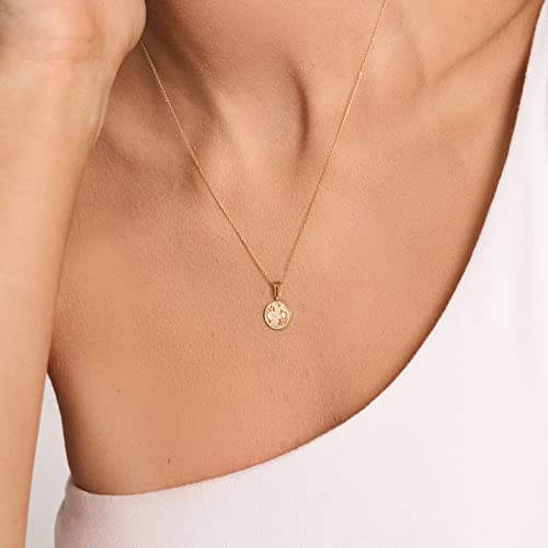 Gelin 14K Solid Gold Zodiac Sign Necklace for Women3