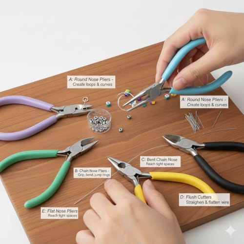 Image of SATRA TRADERS Needle Nose Plier Jewellery Making Tools | Size : 5inch | Qty :1 | P02