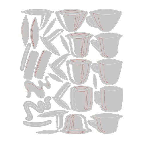 Matrice de decoupe Sizzix Thinlits Tim Holtz 666287 Cafe Papercut bloc papier scrap - 3