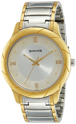 sonata silver watch