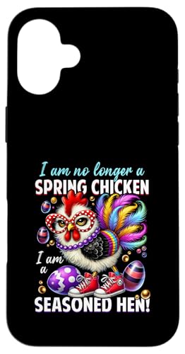 Crazy Chicken Lady Not a Spring Chicken �C�[�X�^�[���t���� �X�}�z�P�[�X iPhone 16 Plus �p