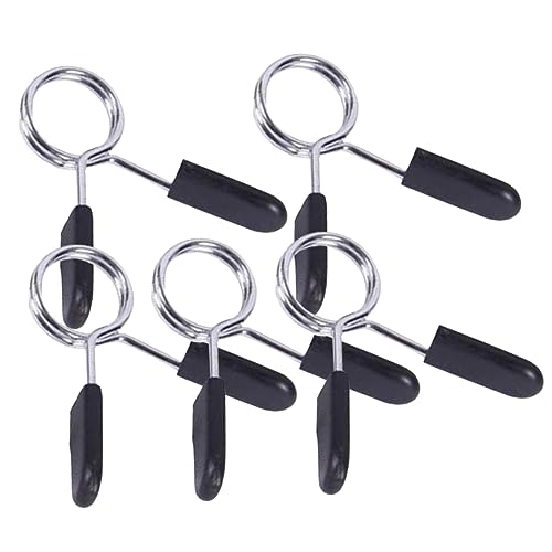 Homoyoyo Barbell Clamp Spring Clip 5pcs 24mm Dumbbell Collar Equipment Weightlifting Powerlifting Bar Spring Collar