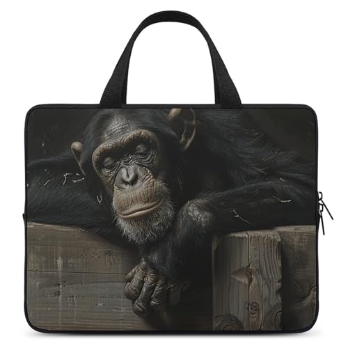 Sac à bandoulière pour ordinateur 13" compact et confortable avec motif orang-outan