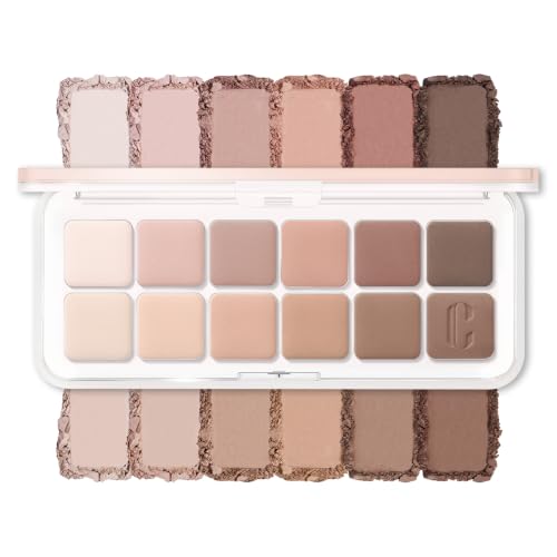 Image of CLIO Pro Eye Palette Air, 12-Color All Matte Eye Shadow, Air-Fit Pigmented Buildable Color, Low Fallout, Soft Brown Neutral Tone for Daily Makeup, Korean Heritage Edition (M21 MOGAMJU LIBRARY)
