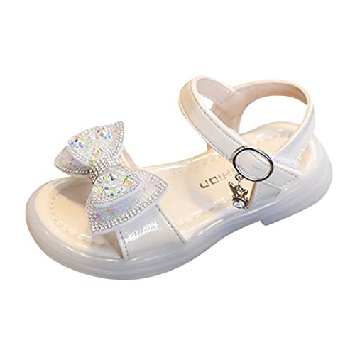 Fashion Summer Girls Sandals Flat Bottom Soft Breathable Comfortable Buckle Bow Casual Kids Sandles