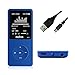 16GB MP3 Music Player 1.8 Inch Screen 70h Lossless Sound, Support up to 128GB Memory Card Blue