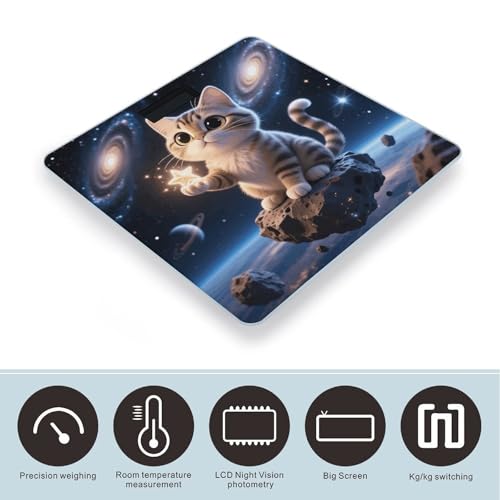 Báscula digital de baño Space Cat and Galaxy miniatura 3
