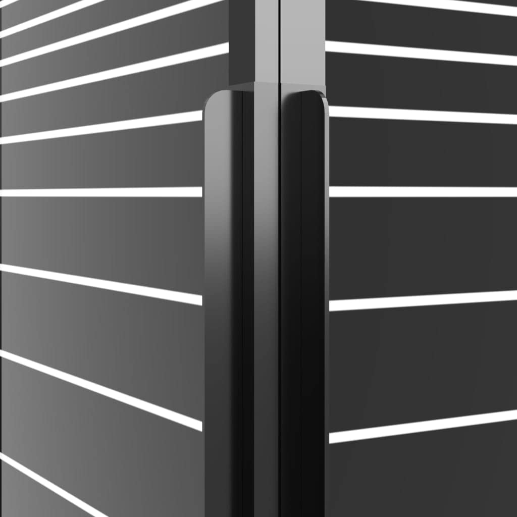 vidaXL Box Doccia a Righe ESG 90x70x180 cm Nero