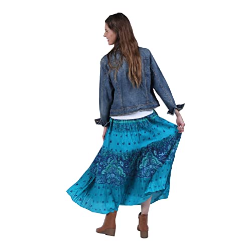 CATALOG CLASSICS Womens Peasant Skirt Boho Skirts for Women Long Tiered Skirt4