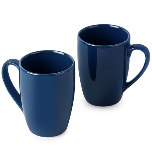 Image of CELLO Magna Mug Set | Microwave & Dishwasher Safe | Porcelain Tea, Coffee Mug Set | Chip Resistant | Ideal for Daily Use & Gifting| Set of 2 | 230ml | Navy Blue