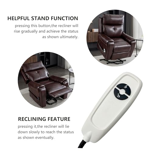 Sillón reclinable con función elevadora y soporte PU miniatura 4