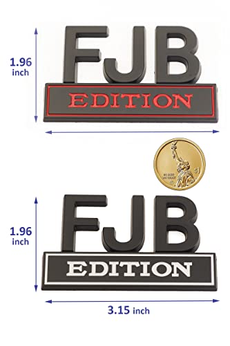 Image of 2 Pack Edition Emblem 3D Fender Badge Decal Car Truck Replacement for Universal Vehicle, Car, Truck, SUV Black Red and White