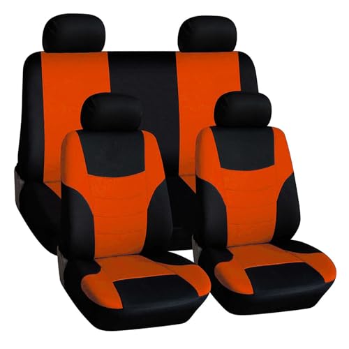 Housses de siège auto orange 8 pièces style classique