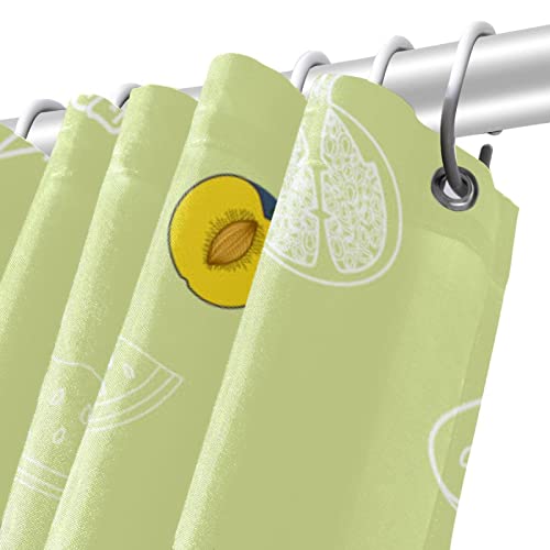 Rideau de douche pastèque et citron 168x183 cm pour salle de bain