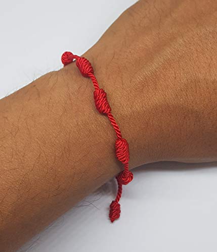 MYSTIC JEWELS By Dalia – Kabbalah Bracelet – 7 Knots of Red Thread – Unisex – Adjustable – Eye Protection – Good Luck – Good Luck3