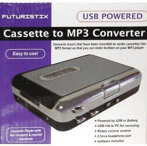 FUTURISTIX CASSETTE TO MP3 CONVERTER USB POWERED